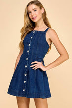 Load image into Gallery viewer, Denim Button Down Flare Dress