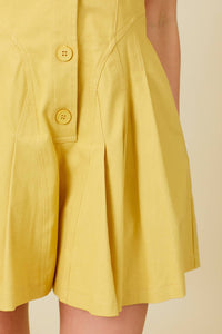 Fiona Yellow Vest Romper