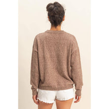 Load image into Gallery viewer, Taupe Seam Crew Neck Sweater