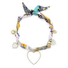 Load image into Gallery viewer, Scarf Necklace Navy Rose flower Locket