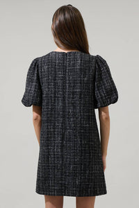 Margaret Tweed Bow Mini Dress