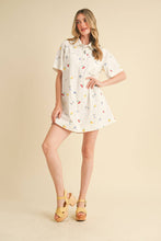 Load image into Gallery viewer, Fruitful Denim Embroidered Dress