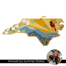 Load image into Gallery viewer, North Carolina Cutting Board with Artwork by Summer Stokes