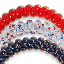 Load image into Gallery viewer, Spiral Hair Coils | Small | Atlanta Braves Hair Ties