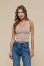 Load image into Gallery viewer, White Scallop Tank
