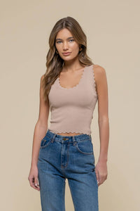 White Scallop Tank