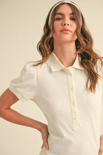 Load image into Gallery viewer, Polo Navy Mixed Media Romper