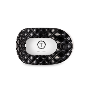 Flat Round Hair Clip | Medium | Jet Black Quilted