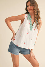 Load image into Gallery viewer, Lemon Embroidered Collar Top