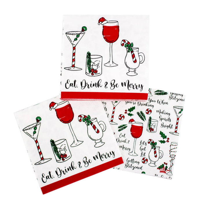 Eat, Drink & Be Merry Cocktail Napkins