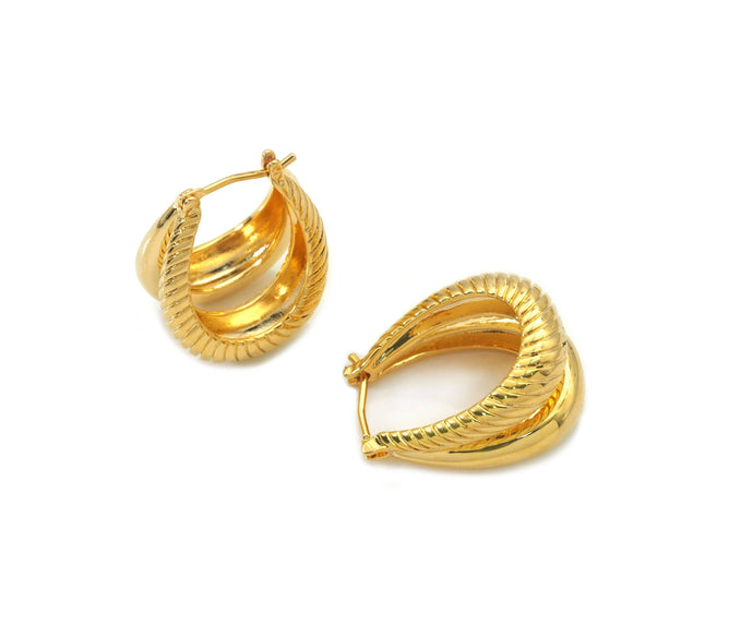 Gold Oval Hoop Earrings Gold Fill