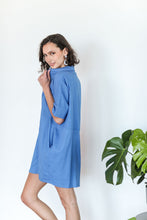 Load image into Gallery viewer, Classic Blue Shirt Dress