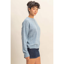 Load image into Gallery viewer, Taupe Seam Crew Neck Sweater