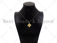 Load image into Gallery viewer, Cross Medallion Pendant 18K Gold Filled Mother of Pearl Charm