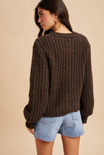 Load image into Gallery viewer, Cherry Merlot Chunky Cable Knit Cardigan