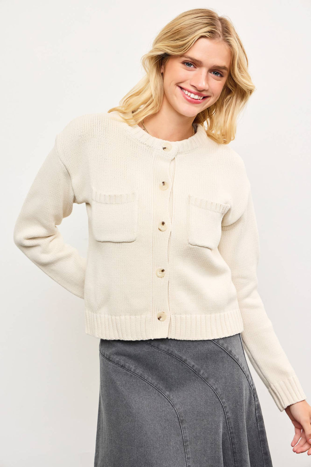 Charlotte Classic Ivory Cardigan