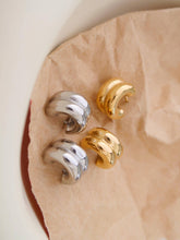 Load image into Gallery viewer, Emma Non-Tarnish Double C-Hoop Earring: Yellow Gold