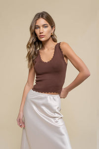 White Scallop Tank