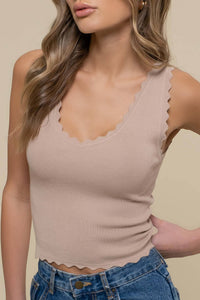 White Scallop Tank