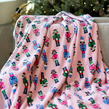 Load image into Gallery viewer, Nutcracker March Pink Throw