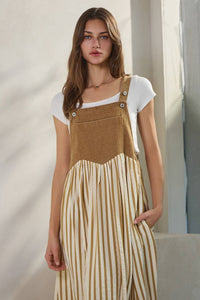 Daydreamer Striped Overall Dress