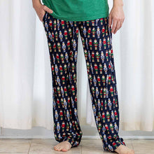 Load image into Gallery viewer, Navy Nutcracker March Sleep Pants Unisex