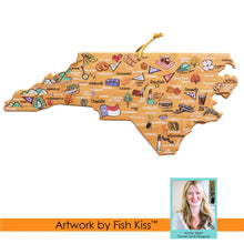 Load image into Gallery viewer, North Carolina Cutting Board with Artwork by Fish Kiss™