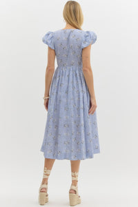 Betsy Blue Floral Midi Dress