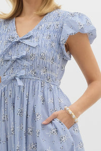 Betsy Blue Floral Midi Dress