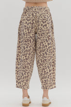 Load image into Gallery viewer, Cheetah Tie-Waist Barrel Leg Pant