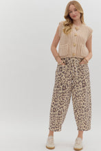 Load image into Gallery viewer, Cheetah Tie-Waist Barrel Leg Pant
