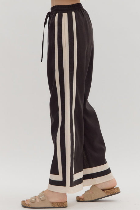 Bella Black White Pants