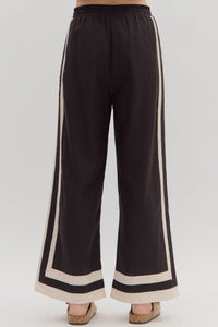 Bella Black White Pants