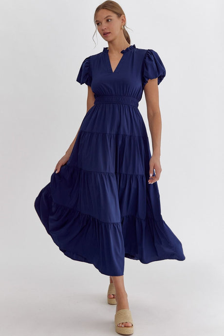 Classic Navy Maxi Dress