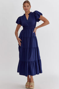 Classic Navy Maxi Dress