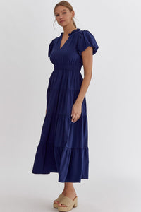 Classic Navy Maxi Dress