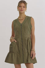 Load image into Gallery viewer, Autumn Olive Zipper Dress