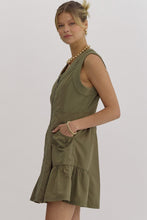 Load image into Gallery viewer, Autumn Olive Zipper Dress