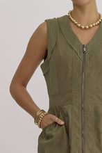 Load image into Gallery viewer, Autumn Olive Zipper Dress