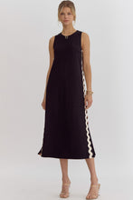 Load image into Gallery viewer, Neutrals Side Ric Rac Black Dress