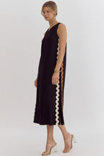 Load image into Gallery viewer, Neutrals Side Ric Rac Black Dress