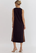 Load image into Gallery viewer, Neutrals Side Ric Rac Black Dress