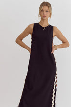 Load image into Gallery viewer, Neutrals Side Ric Rac Black Dress