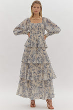 Load image into Gallery viewer, Romantic Dusty Blue Tiered Dress