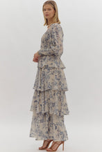 Load image into Gallery viewer, Romantic Dusty Blue Tiered Dress