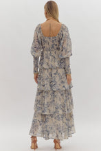 Load image into Gallery viewer, Romantic Dusty Blue Tiered Dress