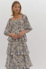 Load image into Gallery viewer, Romantic Dusty Blue Tiered Dress