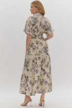 Load image into Gallery viewer, Ivory Charcoal Floral Dress