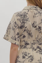 Load image into Gallery viewer, Ivory Charcoal Floral Dress