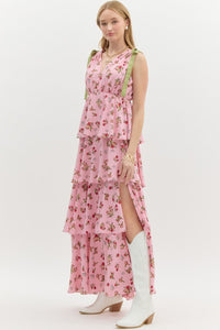 Love Shack Pink Floral Maxi Dress